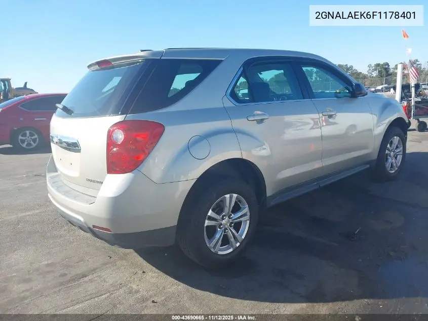 2GNALAEK6F1178401 2015 Chevrolet Equinox Ls