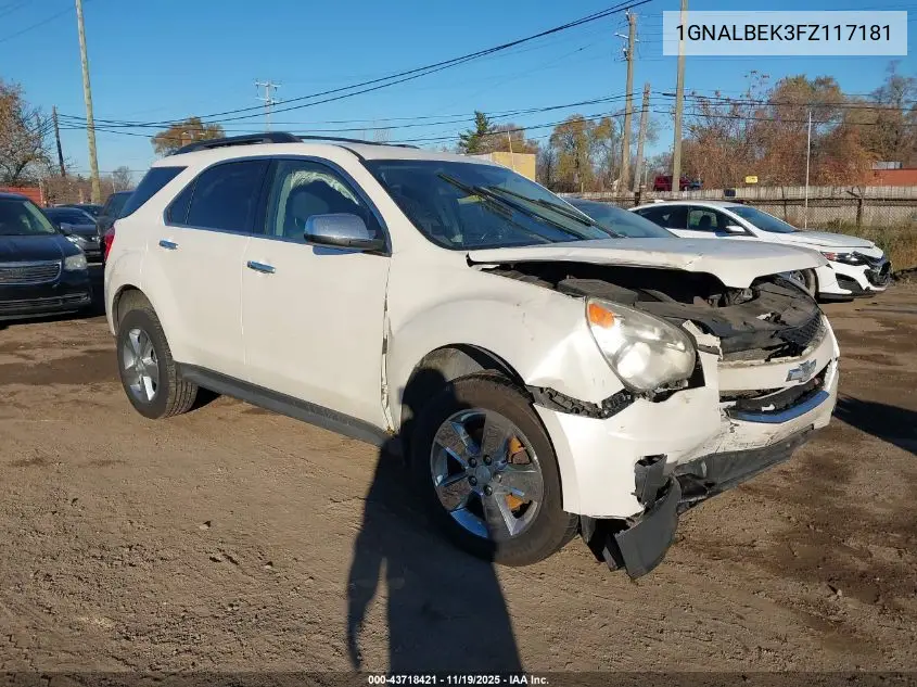 1GNALBEK3FZ117181 2015 Chevrolet Equinox 1Lt