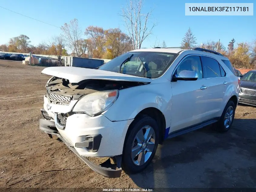1GNALBEK3FZ117181 2015 Chevrolet Equinox 1Lt