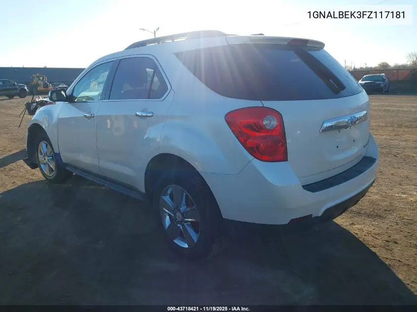 1GNALBEK3FZ117181 2015 Chevrolet Equinox 1Lt