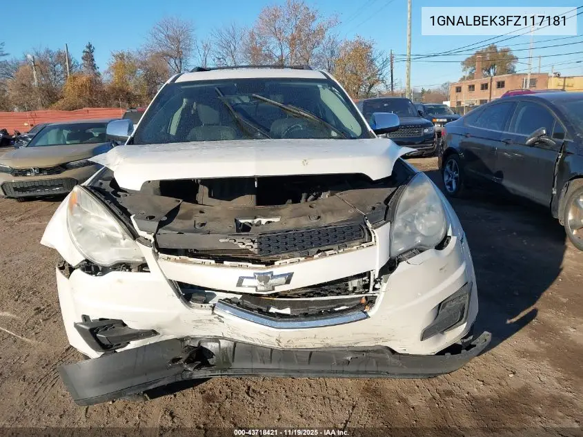 1GNALBEK3FZ117181 2015 Chevrolet Equinox 1Lt