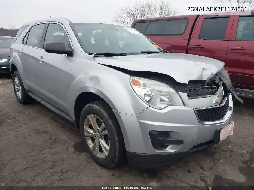 2GNALAEK2F1174331 2015 Chevrolet Equinox Ls