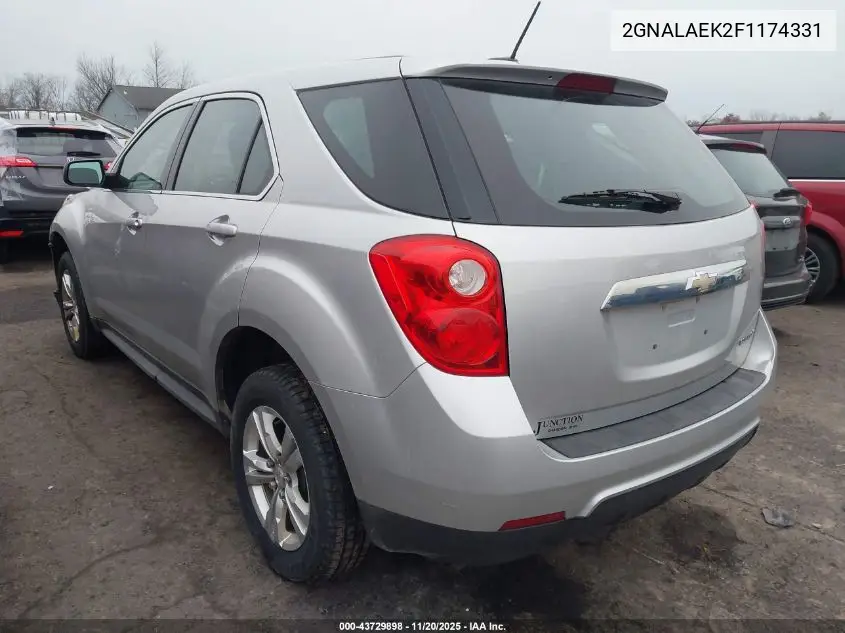 2GNALAEK2F1174331 2015 Chevrolet Equinox Ls