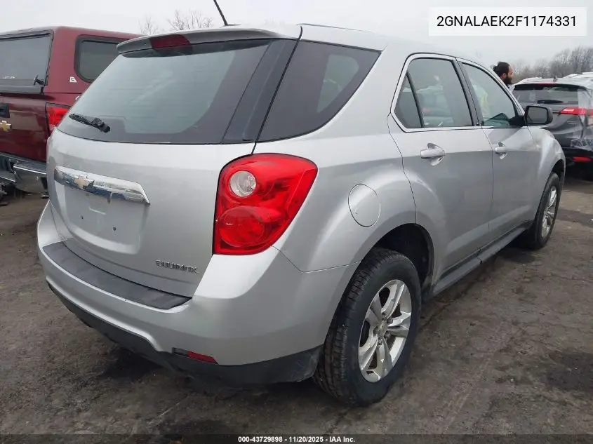 2GNALAEK2F1174331 2015 Chevrolet Equinox Ls