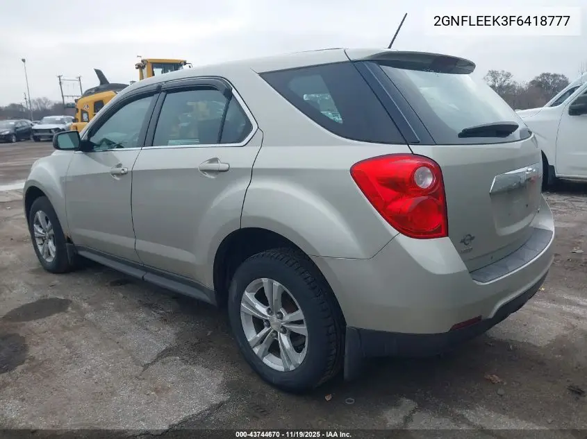 2GNFLEEK3F6418777 2015 Chevrolet Equinox Ls