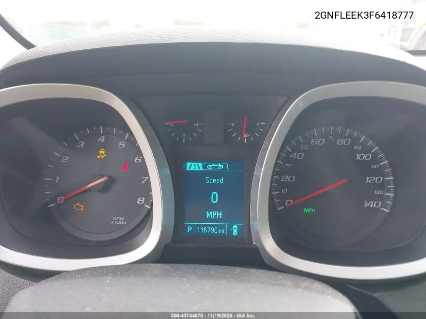 2GNFLEEK3F6418777 2015 Chevrolet Equinox Ls