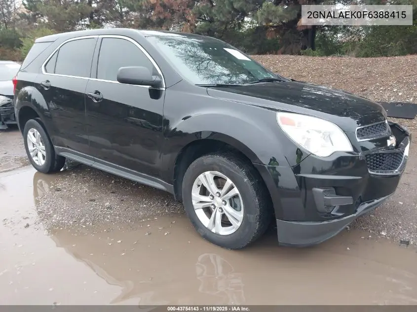2GNALAEK0F6388415 2015 Chevrolet Equinox Ls