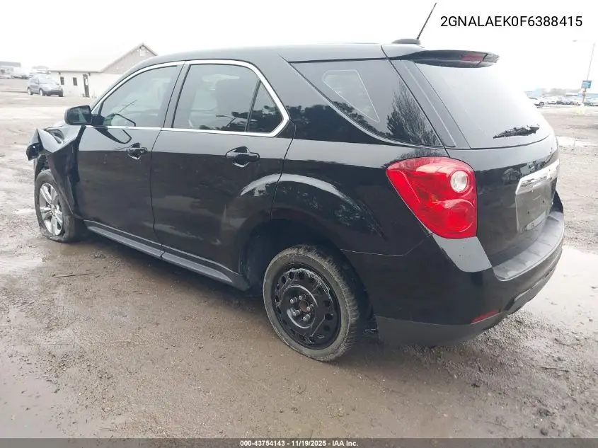 2GNALAEK0F6388415 2015 Chevrolet Equinox Ls