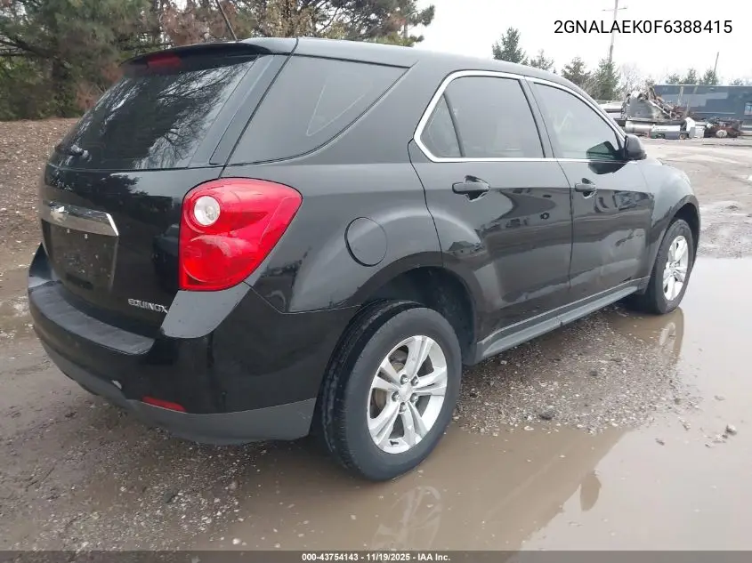 2GNALAEK0F6388415 2015 Chevrolet Equinox Ls