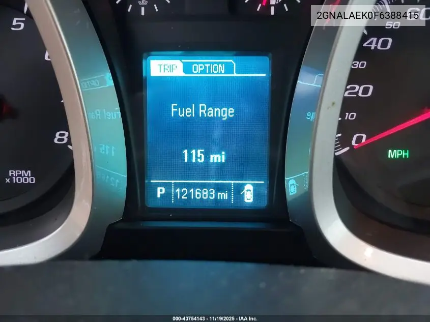 2GNALAEK0F6388415 2015 Chevrolet Equinox Ls