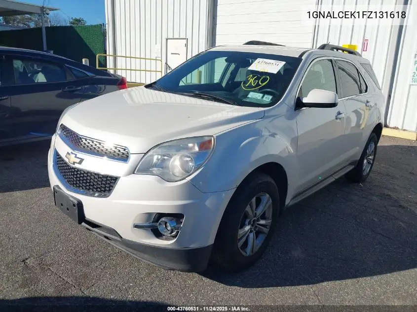 1GNALCEK1FZ131618 2015 Chevrolet Equinox 2Lt
