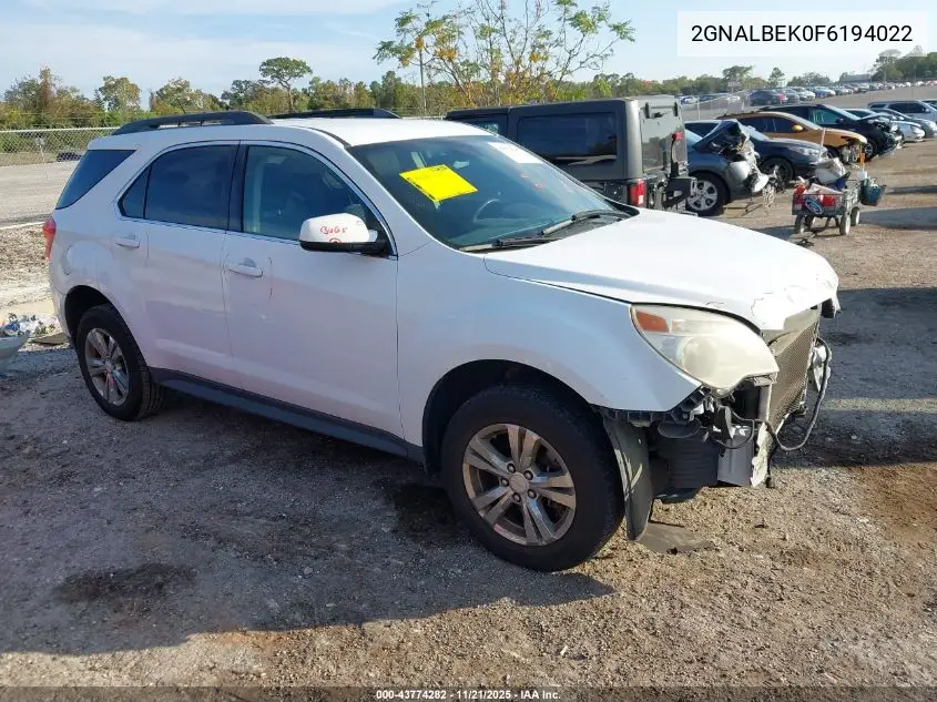 2GNALBEK0F6194022 2015 Chevrolet Equinox 1Lt