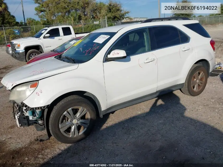 2GNALBEK0F6194022 2015 Chevrolet Equinox 1Lt