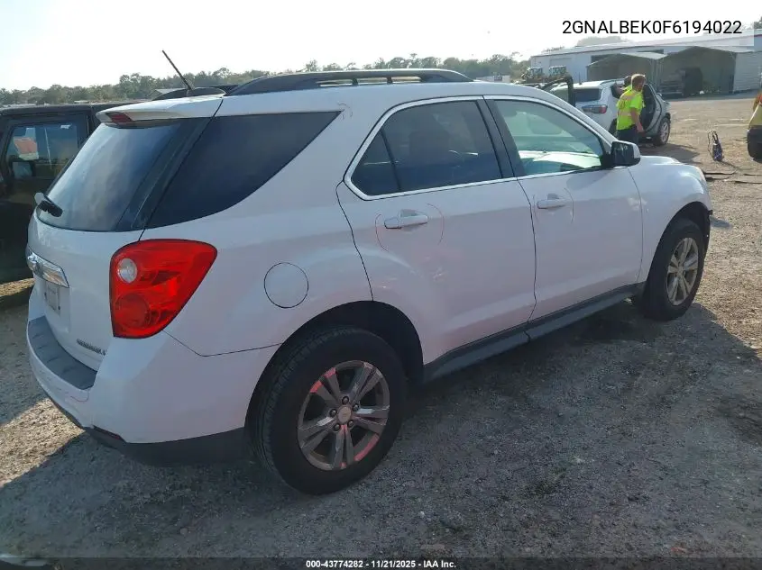 2GNALBEK0F6194022 2015 Chevrolet Equinox 1Lt