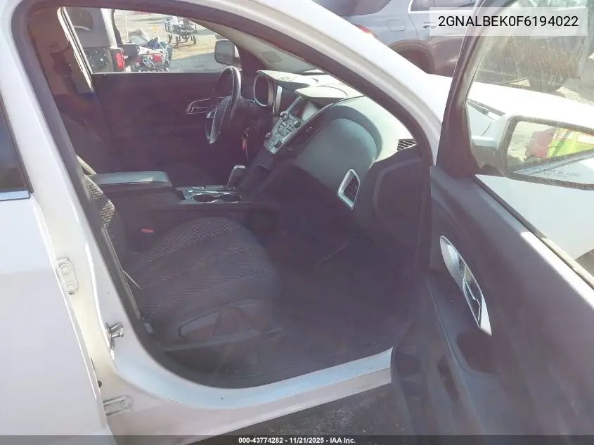2GNALBEK0F6194022 2015 Chevrolet Equinox 1Lt