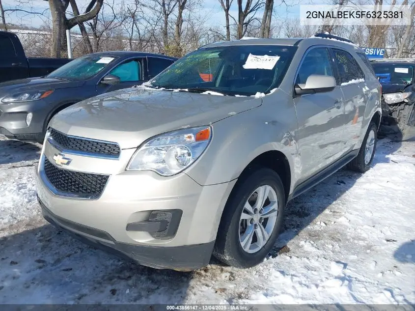 2GNALBEK5F6325381 2015 Chevrolet Equinox 1Lt