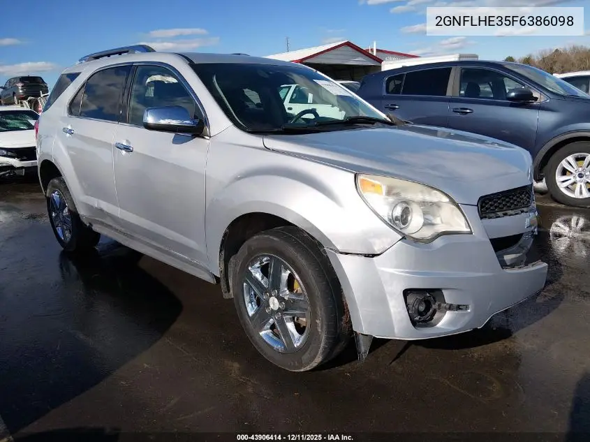 2GNFLHE35F6386098 2015 Chevrolet Equinox Ltz