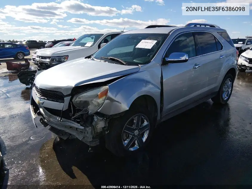 2GNFLHE35F6386098 2015 Chevrolet Equinox Ltz