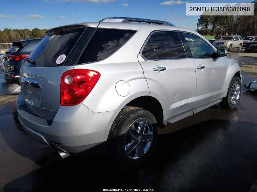 2GNFLHE35F6386098 2015 Chevrolet Equinox Ltz