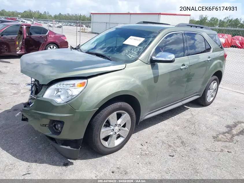 2GNALCEK6F6174931 2015 Chevrolet Equinox 2Lt
