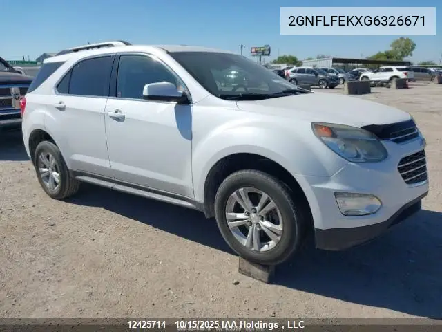 2GNFLFEKXG6326671 2016 Chevrolet Equinox 1Lt