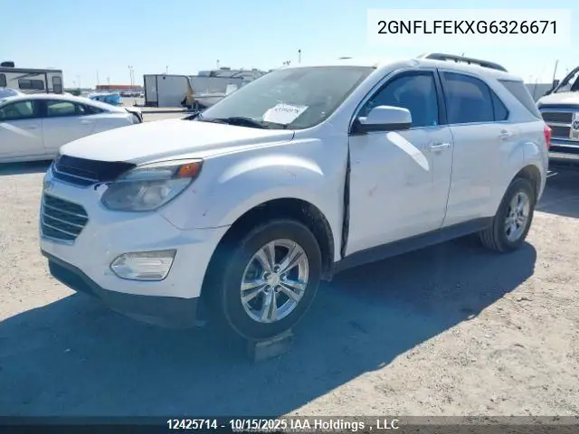 2GNFLFEKXG6326671 2016 Chevrolet Equinox 1Lt