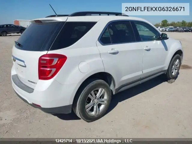 2GNFLFEKXG6326671 2016 Chevrolet Equinox 1Lt