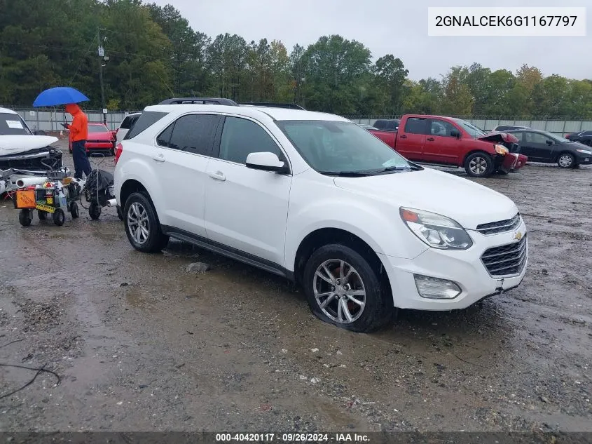 2016 Chevrolet Equinox Lt VIN: 2GNALCEK6G1167797 Lot: 40420117