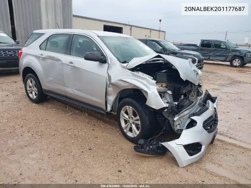 2GNALBEK2G1177687 2016 Chevrolet Equinox Ls