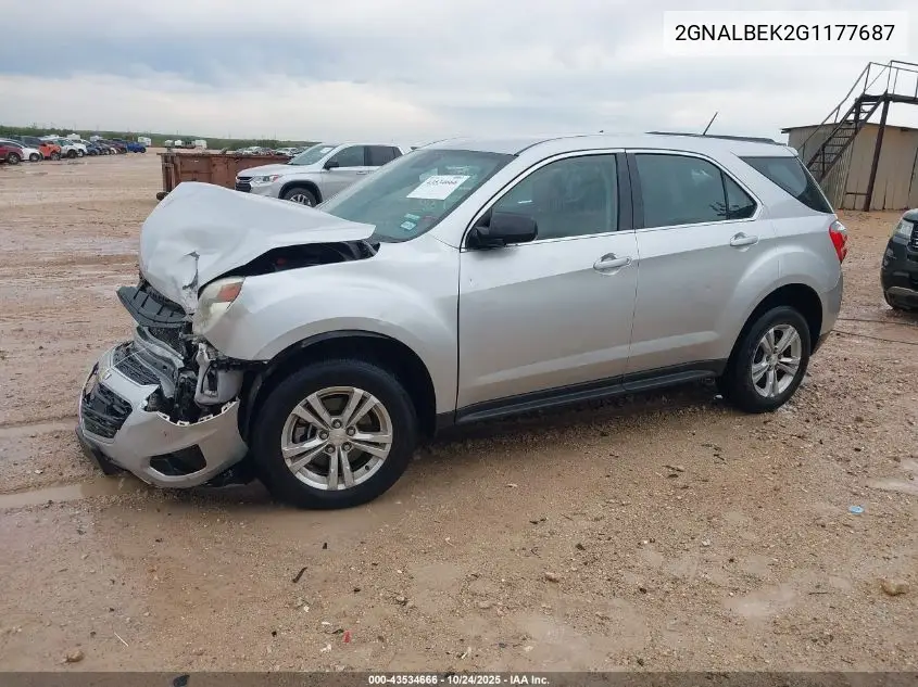 2GNALBEK2G1177687 2016 Chevrolet Equinox Ls