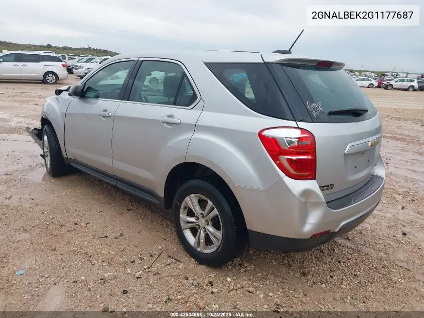 2GNALBEK2G1177687 2016 Chevrolet Equinox Ls
