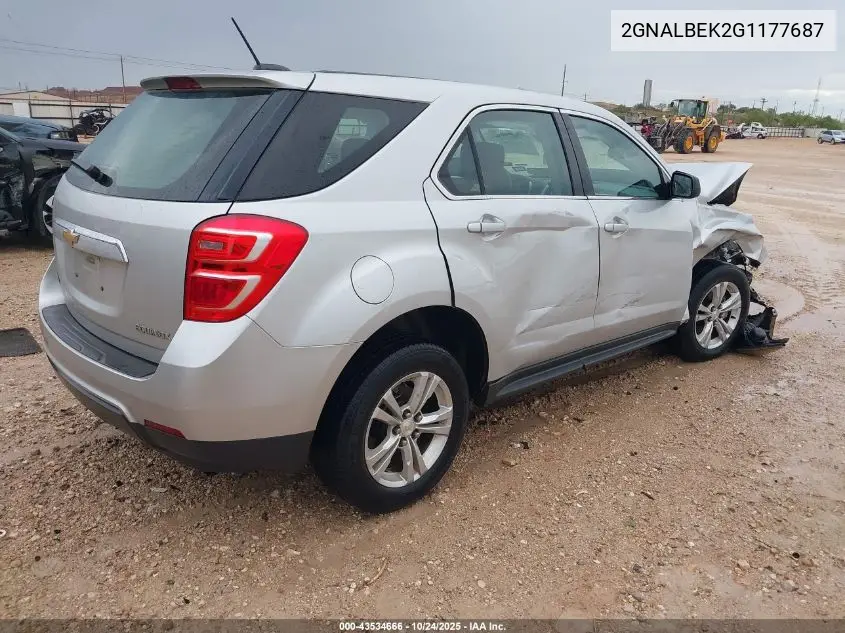 2GNALBEK2G1177687 2016 Chevrolet Equinox Ls