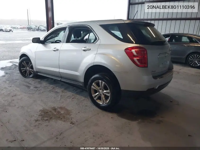 2GNALBEK8G1110396 2016 Chevrolet Equinox Ls
