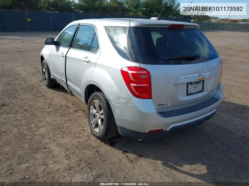 2GNALBEK1G1173582 2016 Chevrolet Equinox Ls