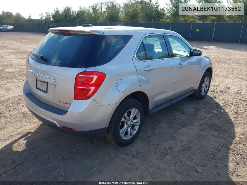 2GNALBEK1G1173582 2016 Chevrolet Equinox Ls