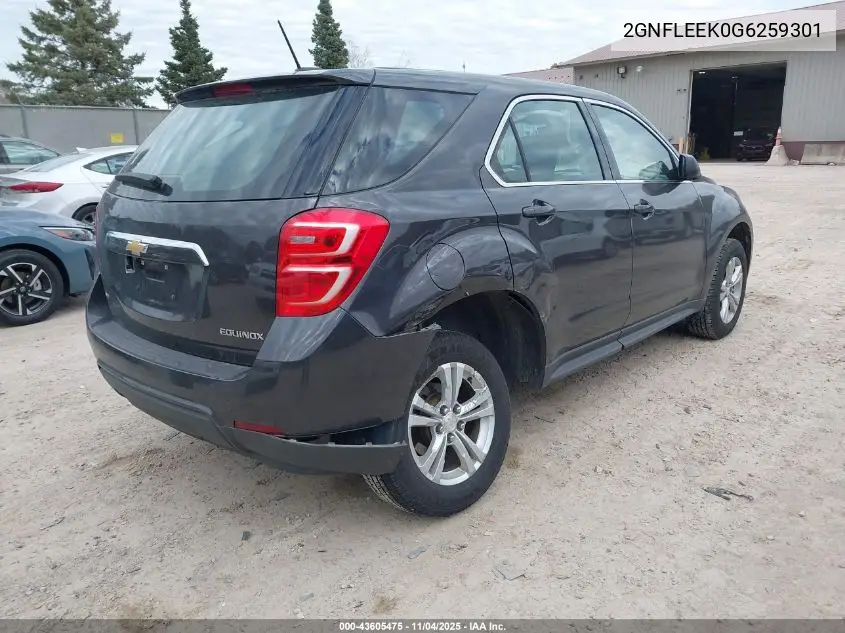 2GNFLEEK0G6259301 2016 Chevrolet Equinox Ls