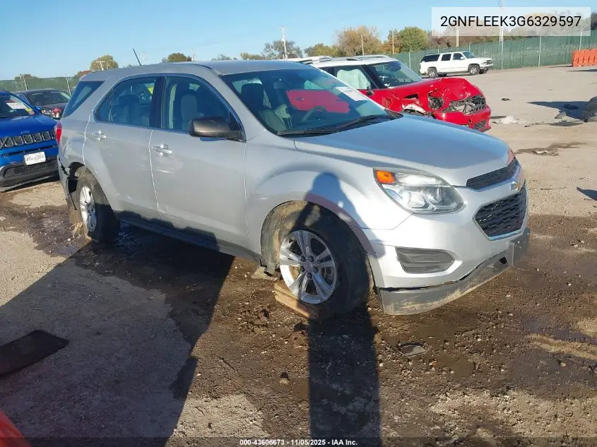 2GNFLEEK3G6329597 2016 Chevrolet Equinox Ls