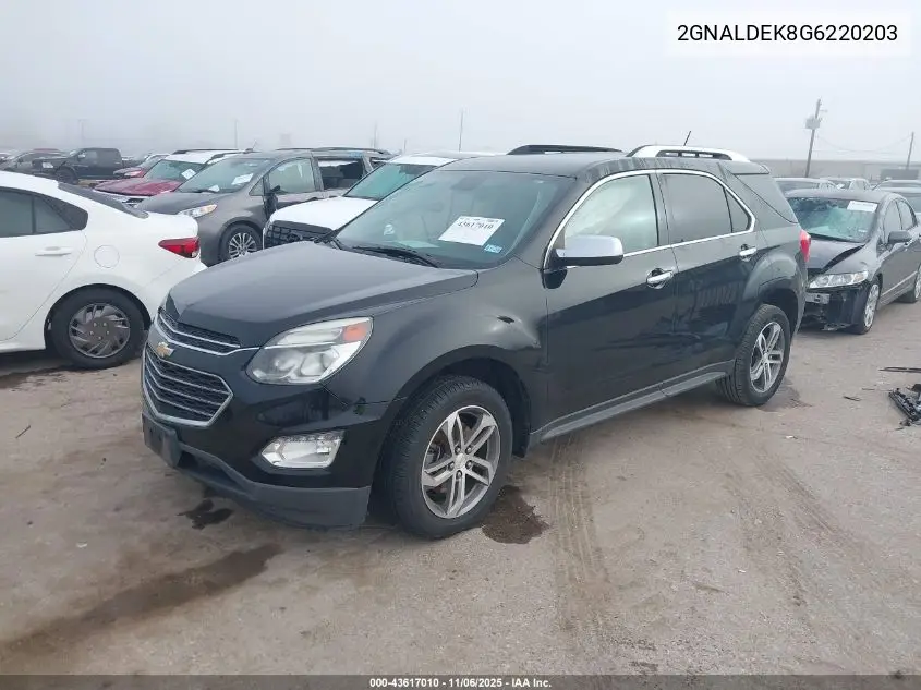 2GNALDEK8G6220203 2016 Chevrolet Equinox Ltz