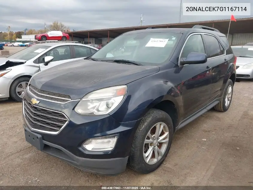 2GNALCEK7G1167114 2016 Chevrolet Equinox Lt