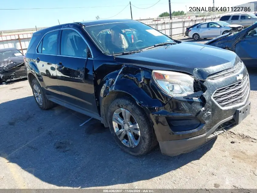 2GNALBEK4G1122786 2016 Chevrolet Equinox Ls