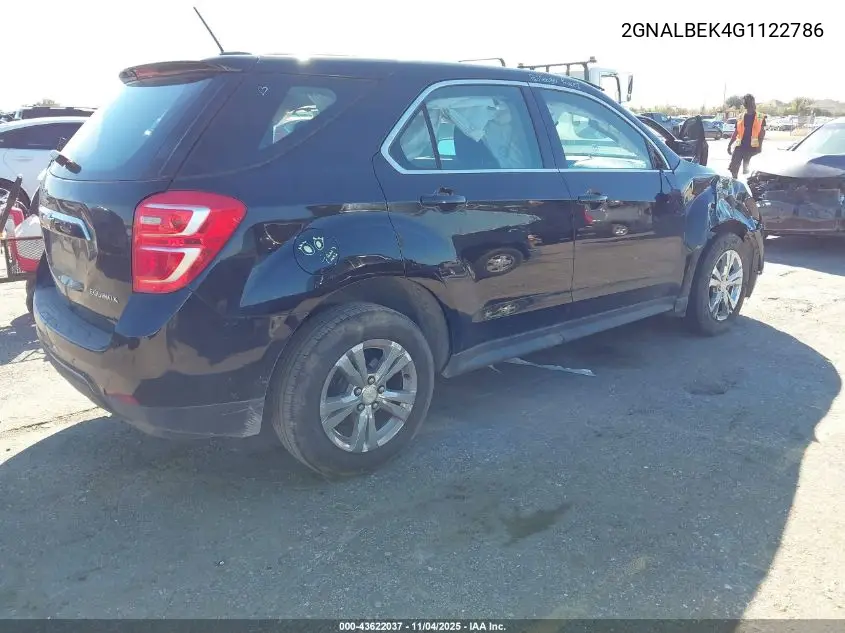 2GNALBEK4G1122786 2016 Chevrolet Equinox Ls