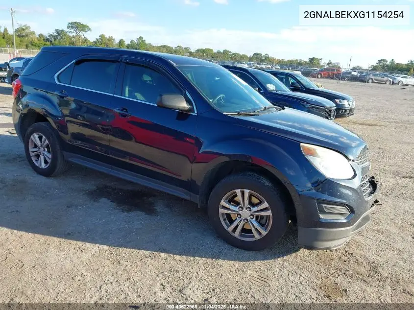 2GNALBEKXG1154254 2016 Chevrolet Equinox Ls