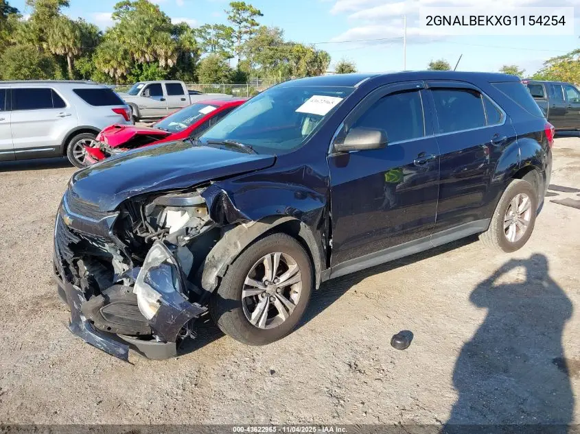 2GNALBEKXG1154254 2016 Chevrolet Equinox Ls