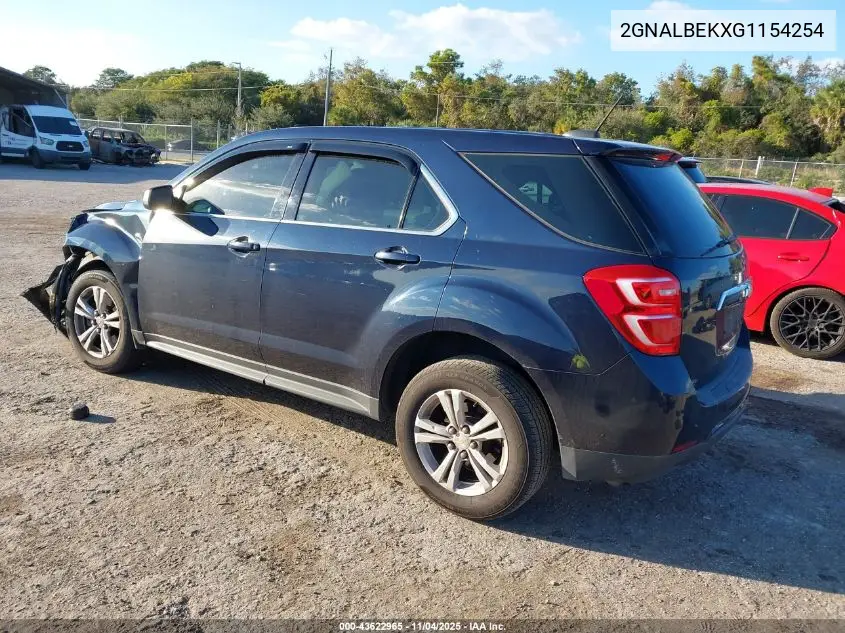 2GNALBEKXG1154254 2016 Chevrolet Equinox Ls