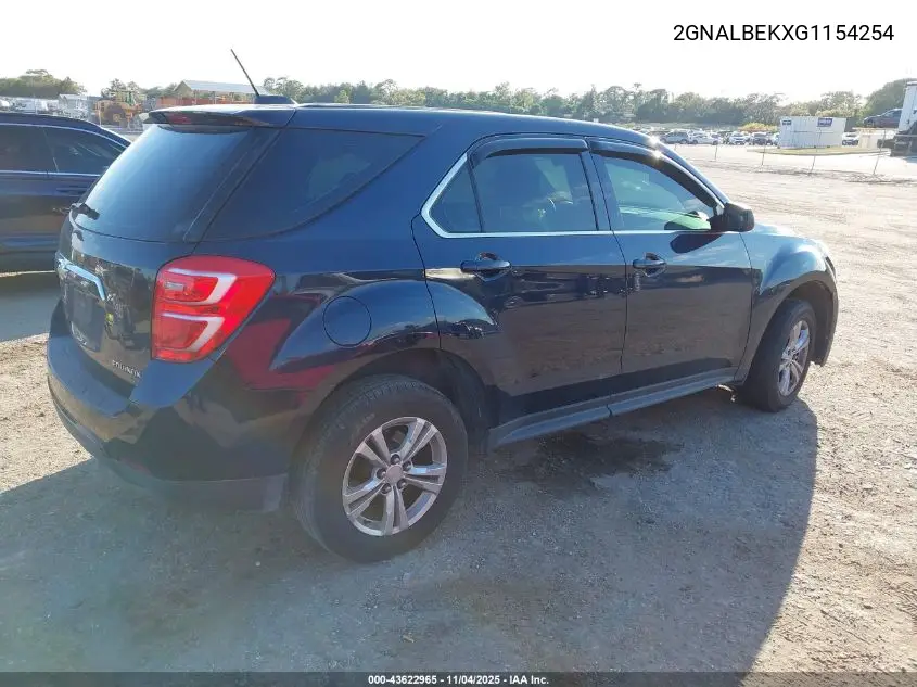 2GNALBEKXG1154254 2016 Chevrolet Equinox Ls
