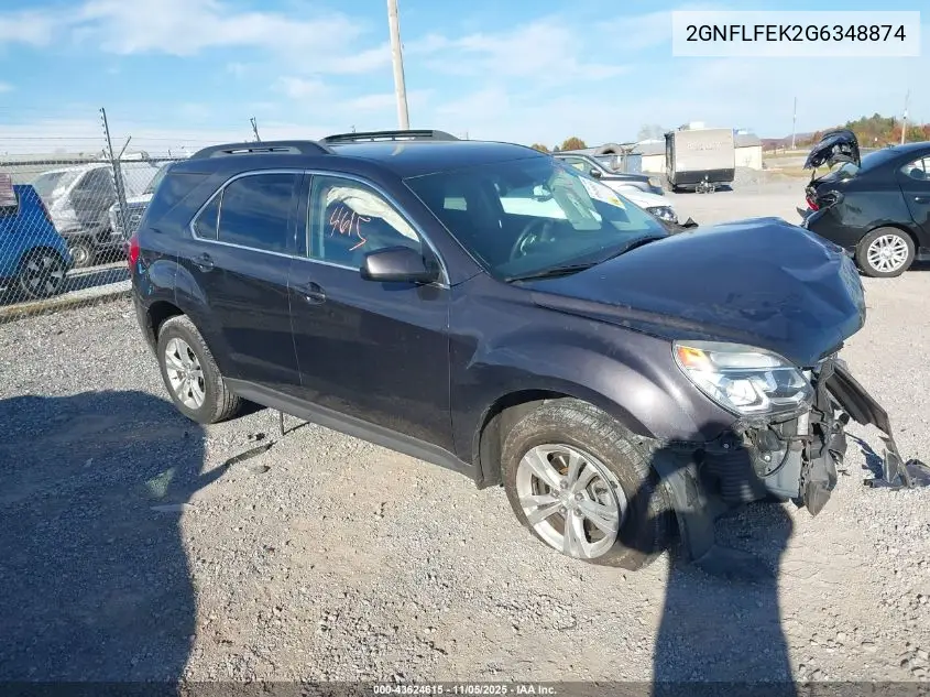 2GNFLFEK2G6348874 2016 Chevrolet Equinox Lt