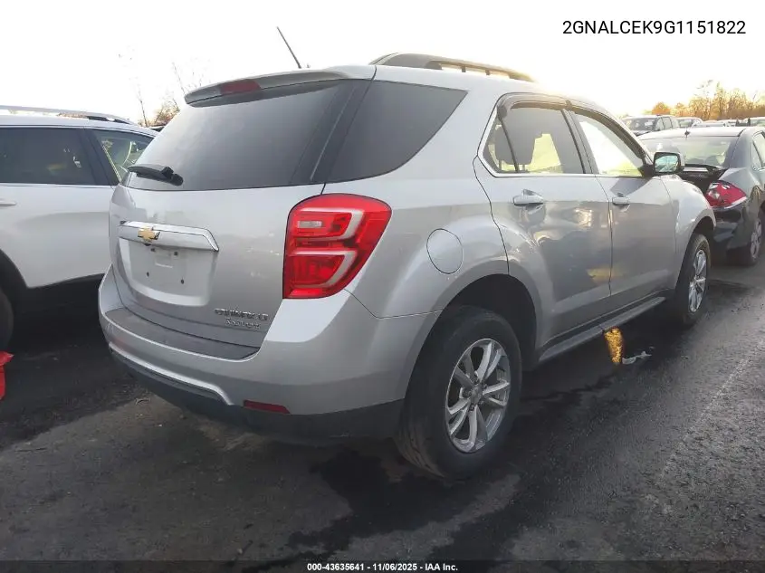 2GNALCEK9G1151822 2016 Chevrolet Equinox Lt