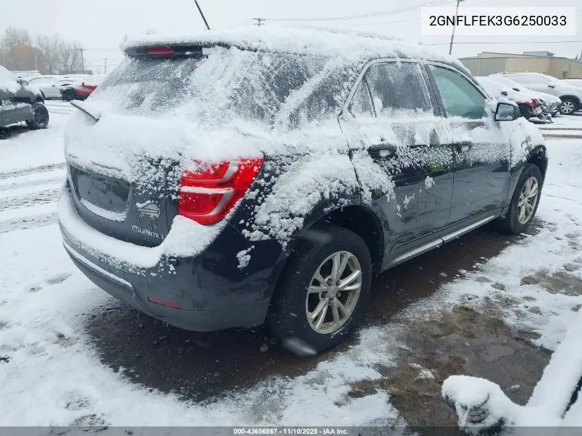2GNFLFEK3G6250033 2016 Chevrolet Equinox Lt