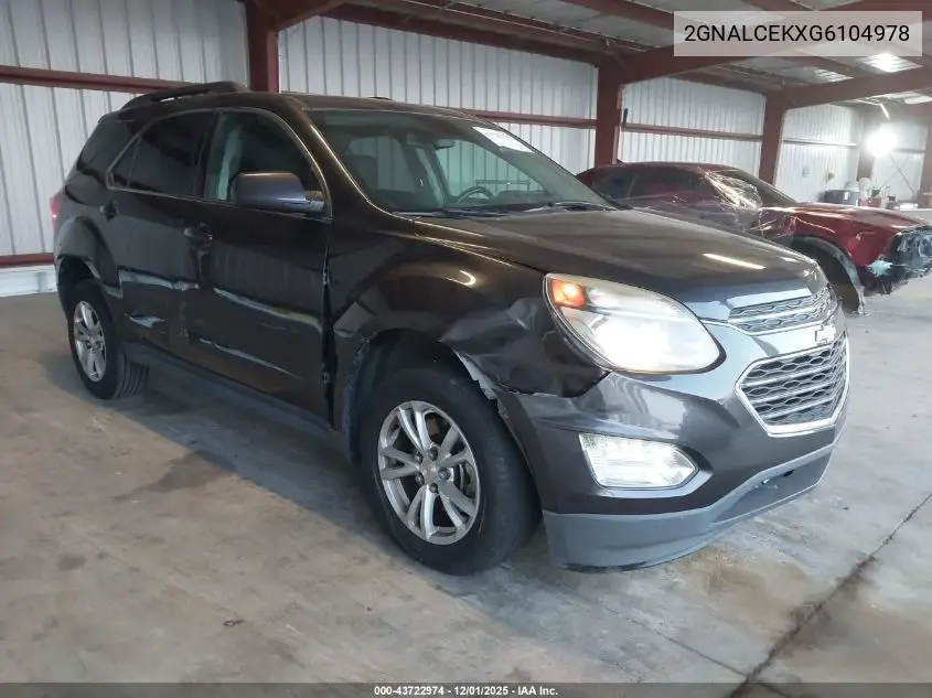 2GNALCEKXG6104978 2016 Chevrolet Equinox Lt