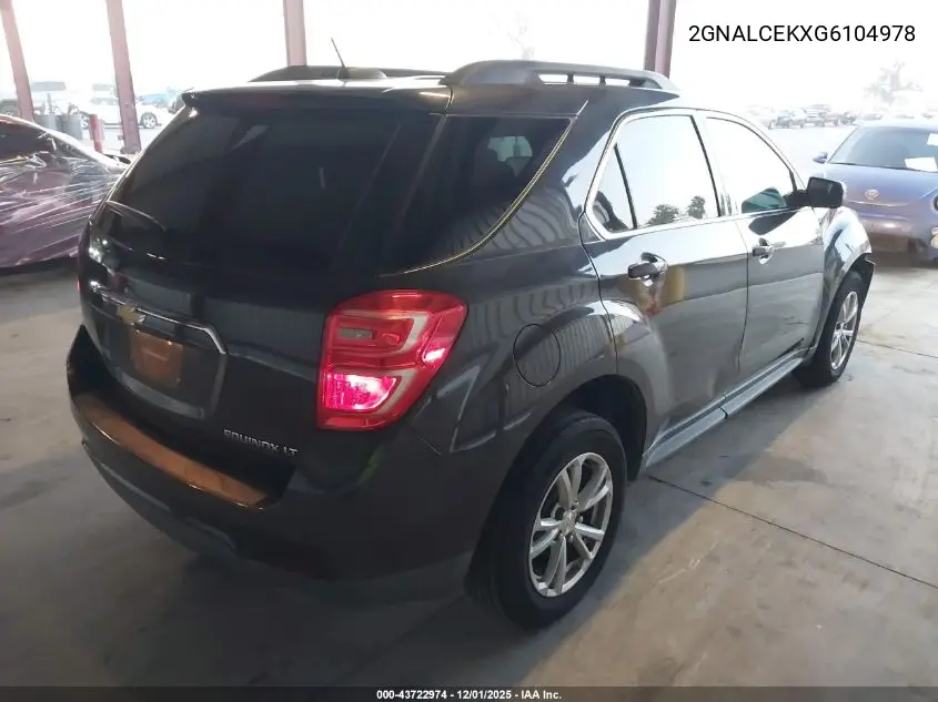 2GNALCEKXG6104978 2016 Chevrolet Equinox Lt